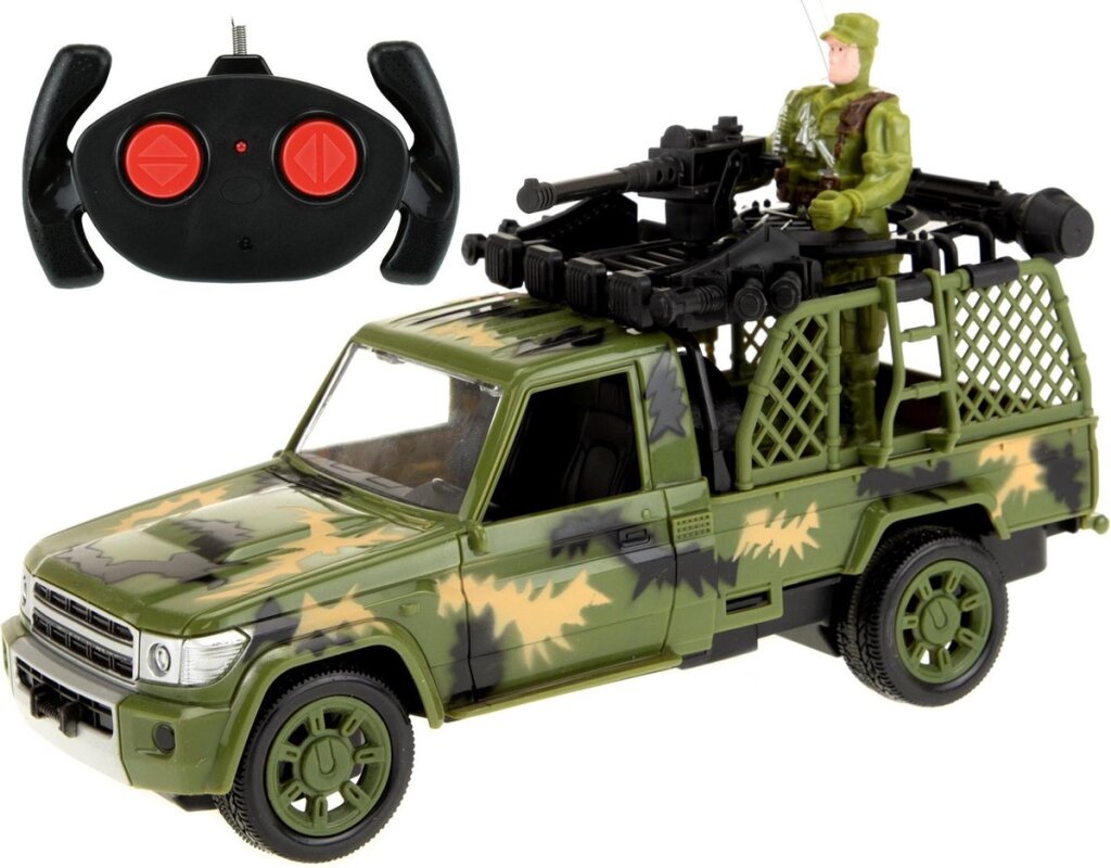 Ejército Auto Jeep Military con soldado RC