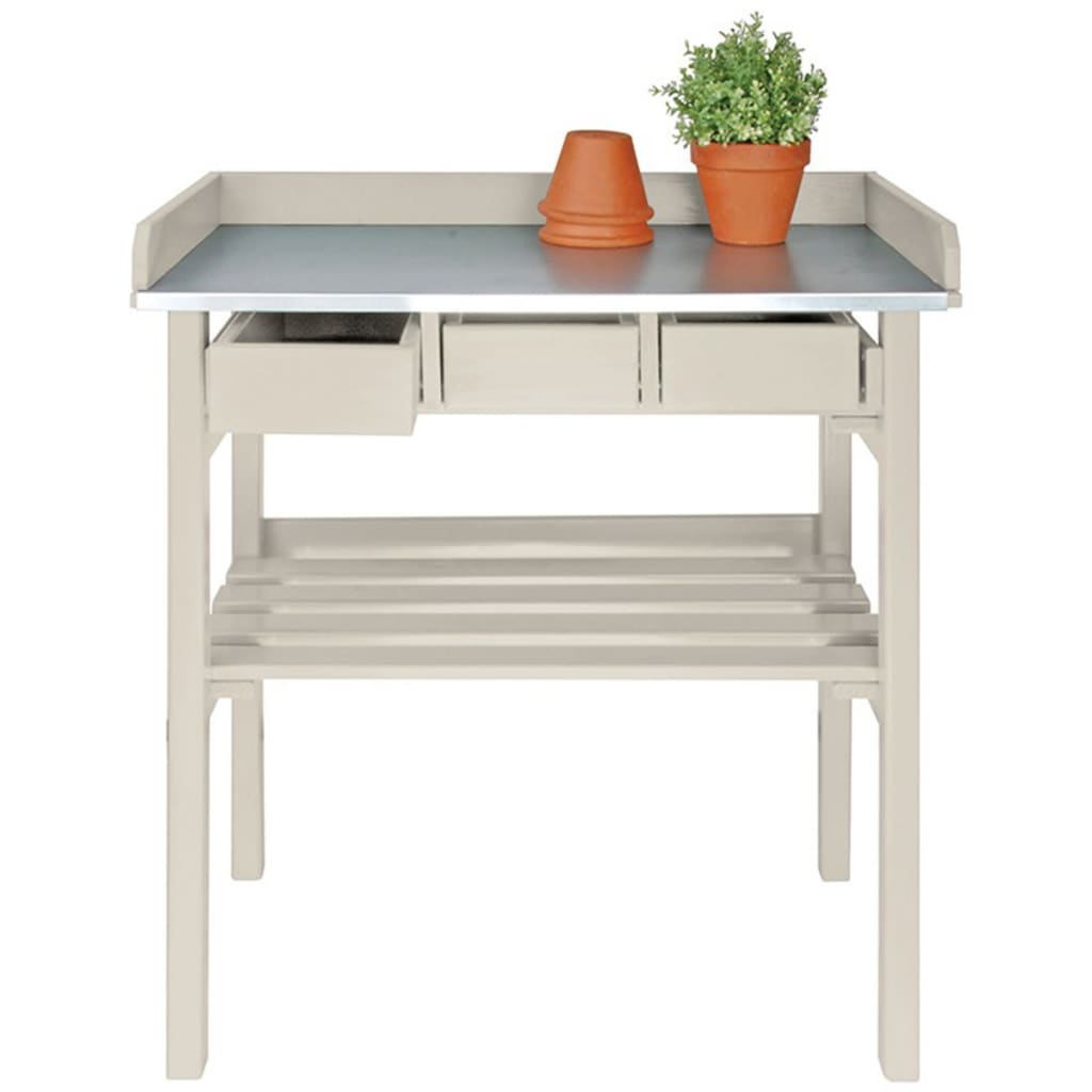 Esschert Design Esschert Design Garden Work Table med skuffer (hvitt) CF29W