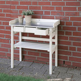 Esschert Design Esschert Design Garden Work Table med skuffer (hvitt) CF29W