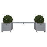 Esschert design bank met plantenbak grijs cf33g