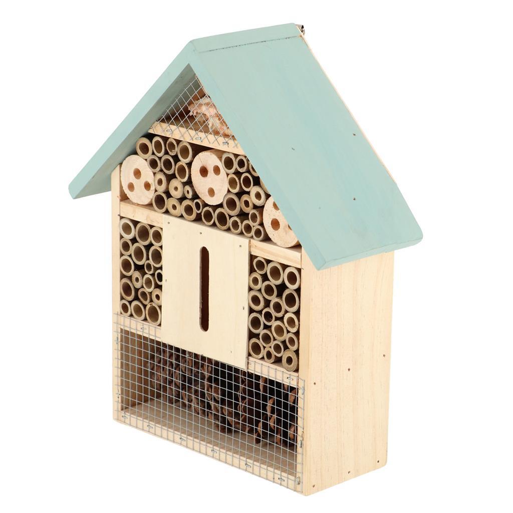 Esschert Design Wooden Insect Hotel 10x24x29 cm Natural Mint Green