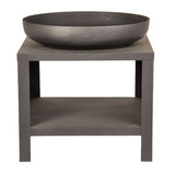 Esschert Design Esschert Design Fire Bowl med træopbevaring 62 cm sort