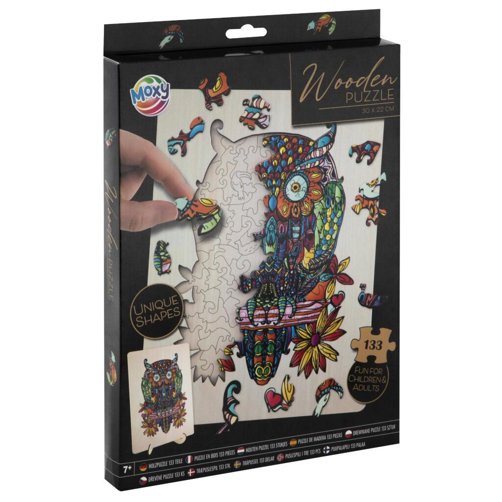 Grupo de artesanía creativa Moxy Wooden Puzzle Owl 133 Piezas