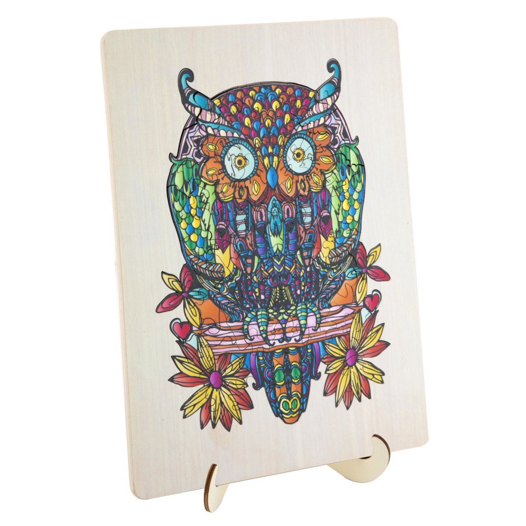 Grupo de artesanía creativa Moxy Wooden Puzzle Owl 133 Piezas