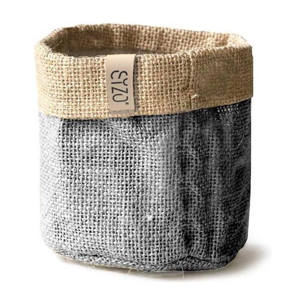 Sizo Sizo wasserdichte Pflanzenbeutel Jute 13 cm Grau