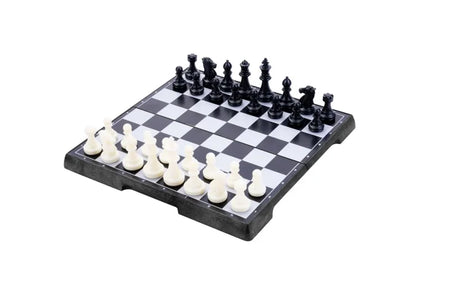 Longfield reis schaak magnetisch in doosje 16x16cm