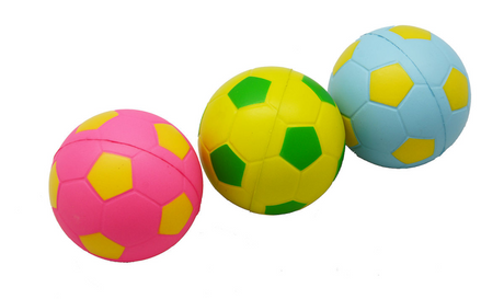 Angel sports set soft foam ballen 6,3cm 3 stuks in net