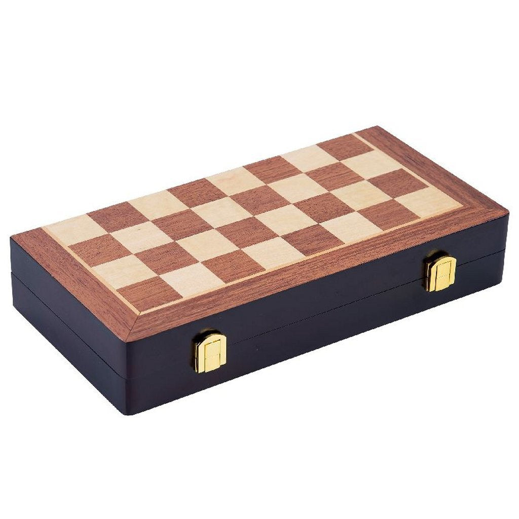 Basic wooden folding chess game 38.5x38.5x5.8 cm