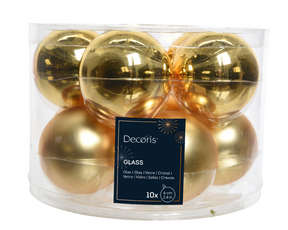 Kerstbal glas 6.00cm 10 stuks - goud