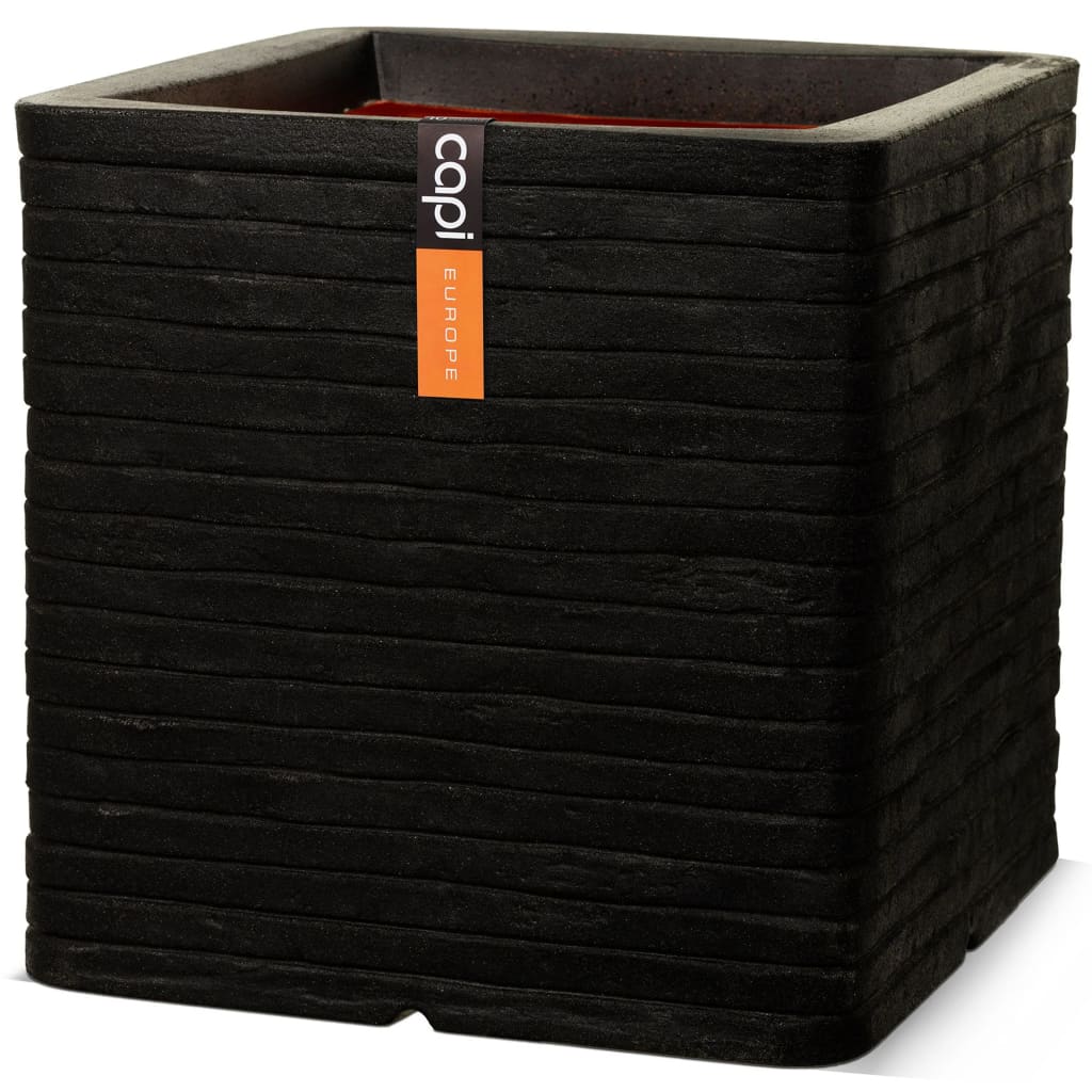 Capi Capi Planter Nature Row Square 40x40 cm Black Kblro903