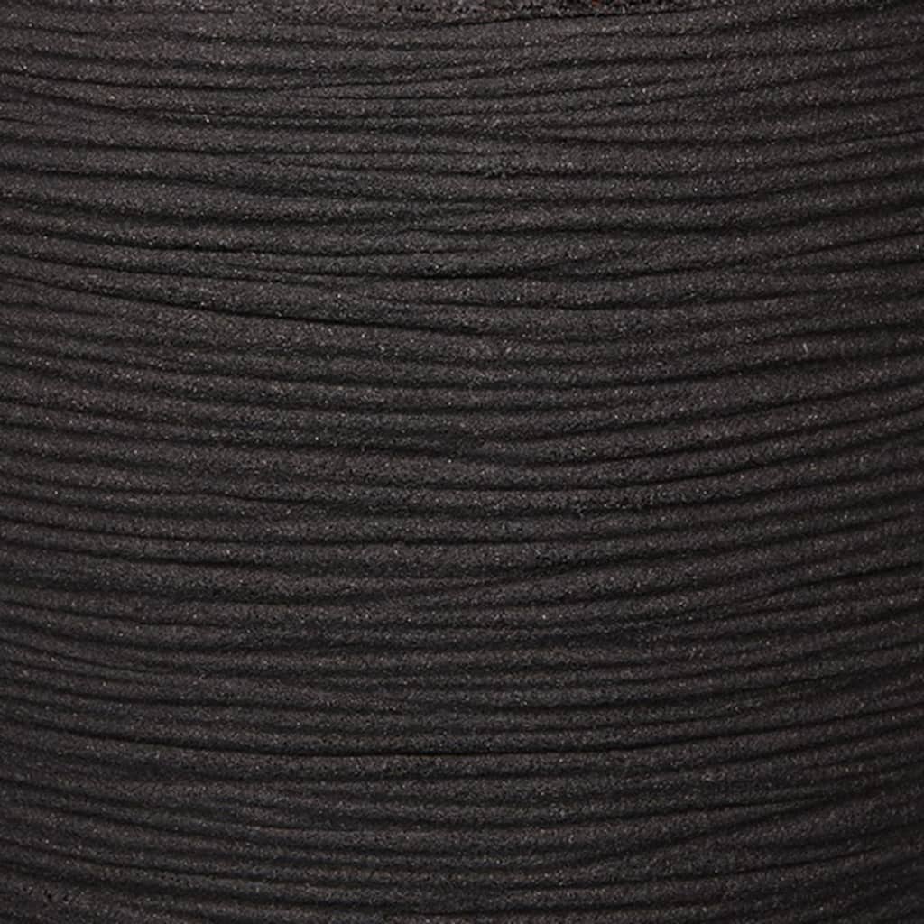 Capi bloempot nature rib 43x41 cm zwart kblr933