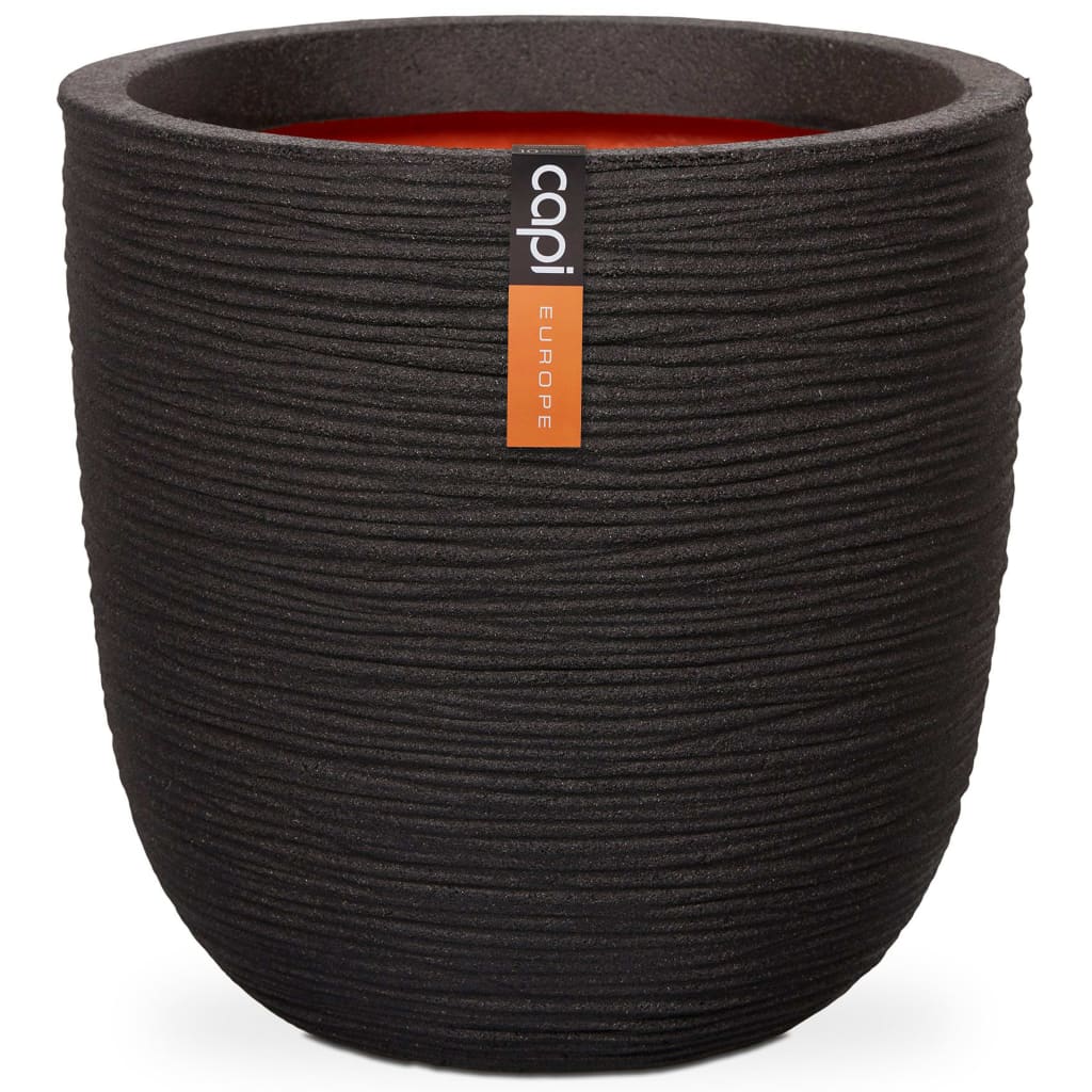 Capi Capi Flowerpot Nature Rib 54x52 cm Black KBLR935