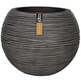 Capi Capi Flowerpot Nature Rib Sférical 62x48 cm Anthracite kofz271