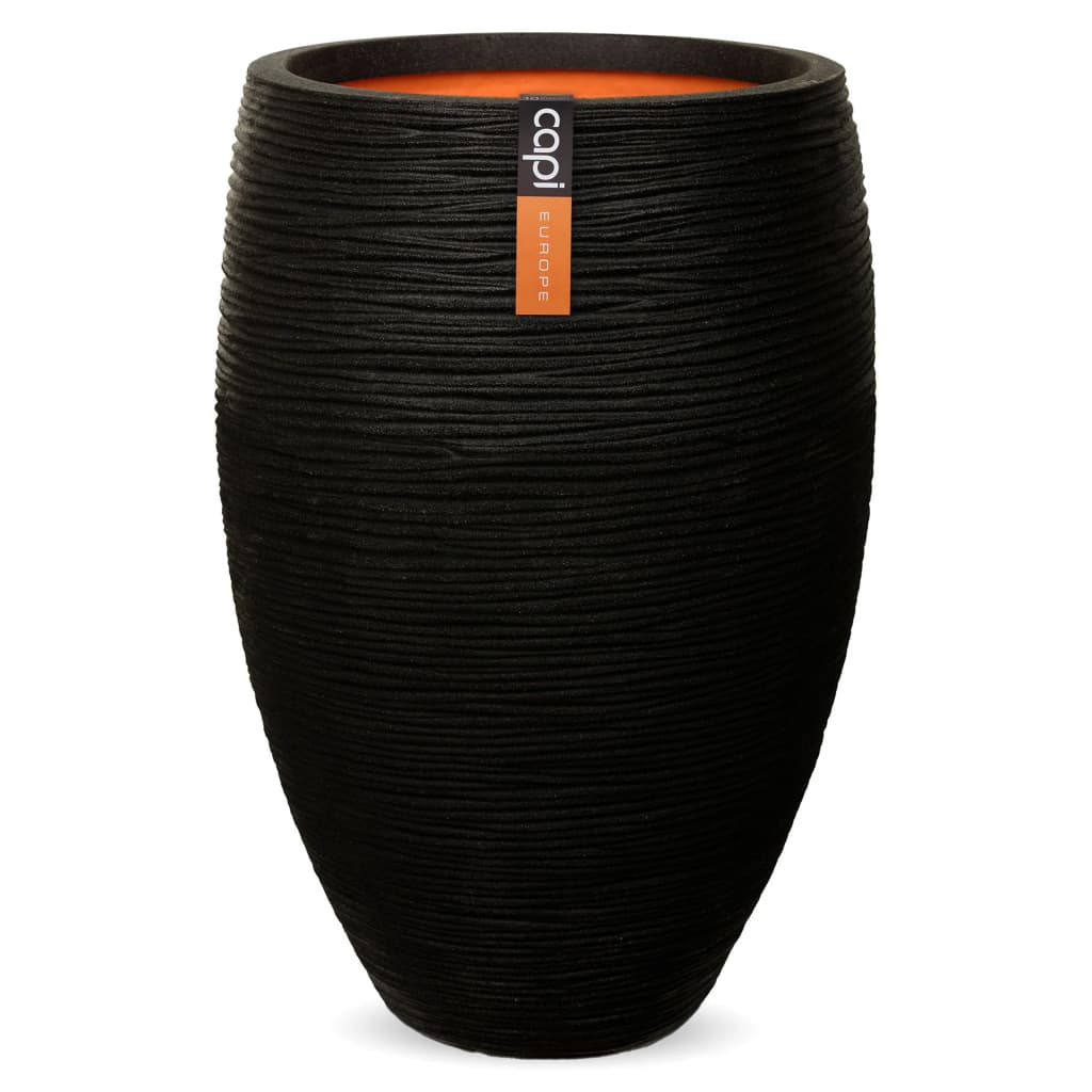 Capi Capi Flowerpot Nature Rib Elegant Deluxe 45x72 CM Negro