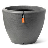 Capi Capi Flowerpot Arc Granite tapered Low 34x25 cm Anthracite -colored