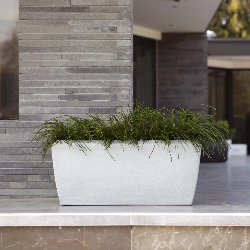 Capi plantenbak arc granite rechthoekig 60x35x40 cm ivoorkleurig