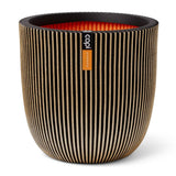 Capi plantenbak groove 35x34 cm zwart en goudkleurig