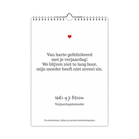 Comello what's up je boterham - verjaardagskalender - a4