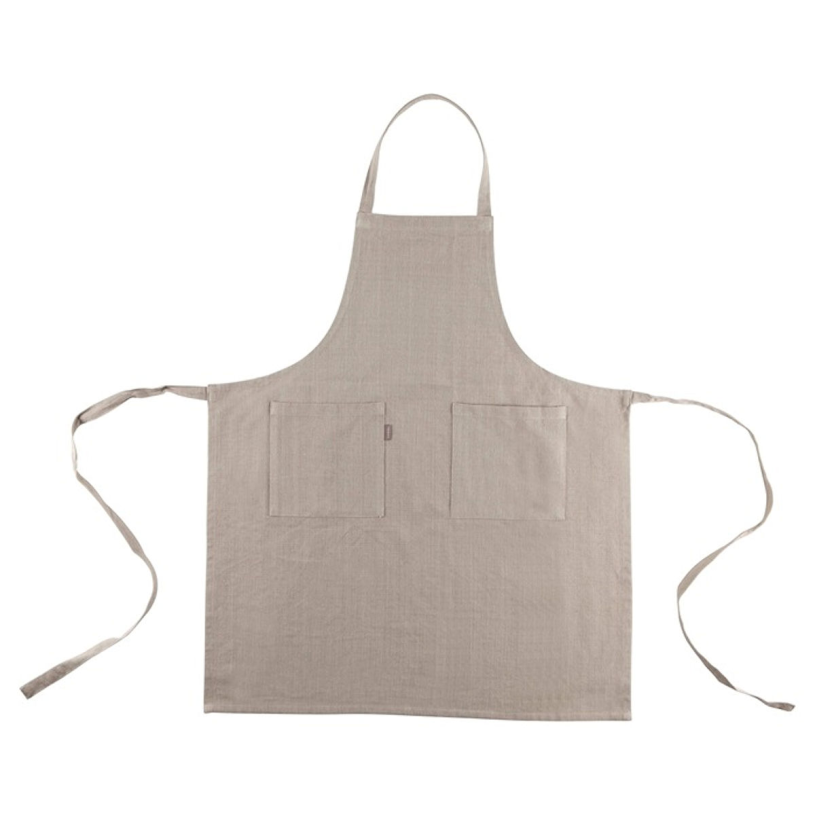 Linen and more lm keukenschort 75x90cm - indi beige