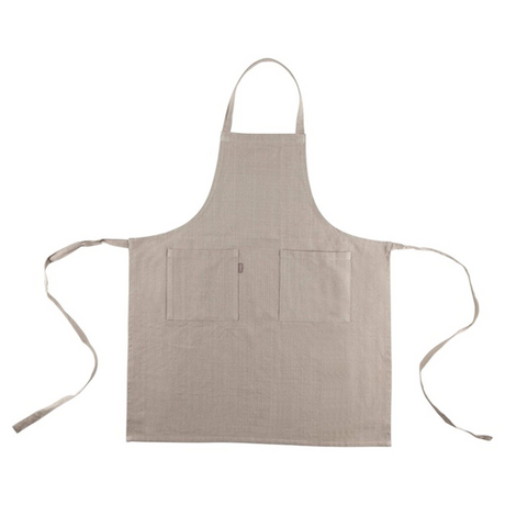 Linen and more lm keukenschort 75x90cm - indi beige