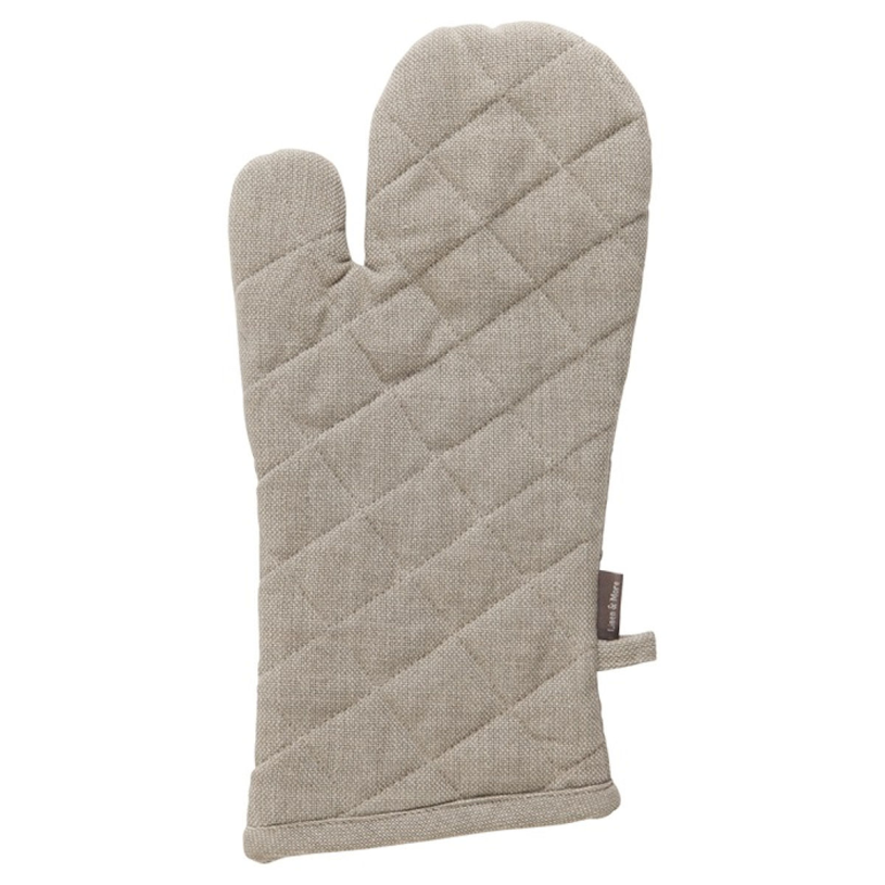 Linen and more lm keukenhandschoen 18x33cm - indi beige