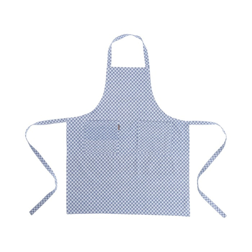 Linen and more lm keukenschort 75x90cm - blauwe ruit