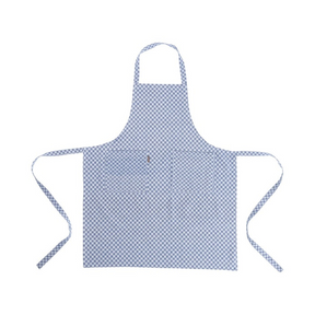 Linen and more lm keukenschort 75x90cm - blauwe ruit