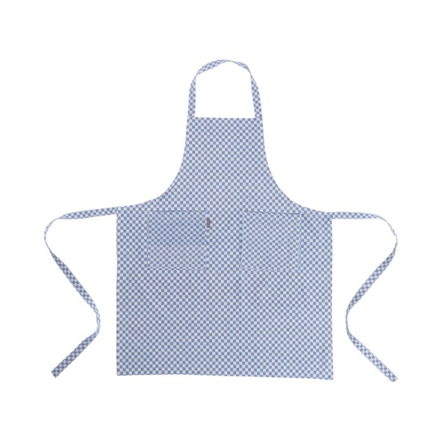 Linen and more lm keukenschort 75x90cm - blauwe ruit