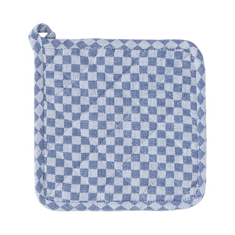 Linen and more lm pannenlap 20x20cm - blauwe ruit