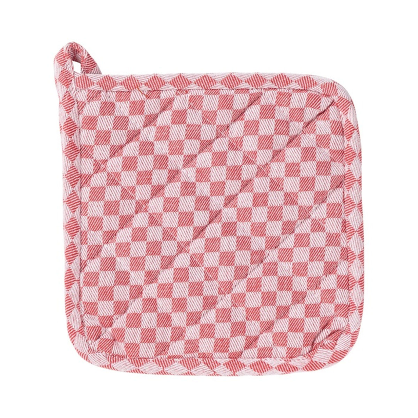 Linen and more lm pannenlap 20x20cm - rode ruit
