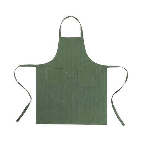 Linen and more lm keukenschort 75x90cm - indi groen