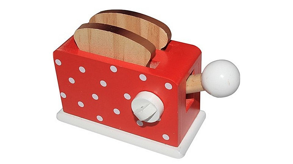 Simply for kids houten broodrooster + brood rood