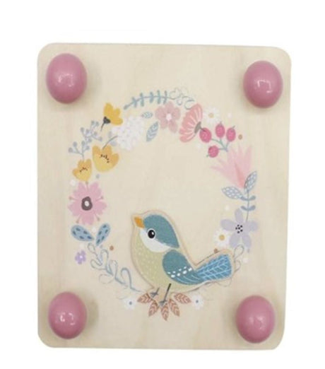 Houten bloemenpers vogel. 3+ | 2 stuks