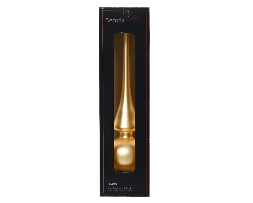Piek glas 26cm - goud mat