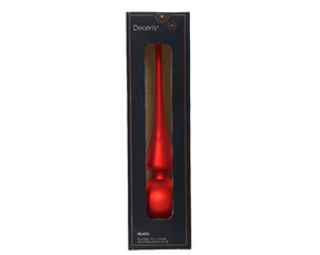 Piek glas 26cm - rood mat