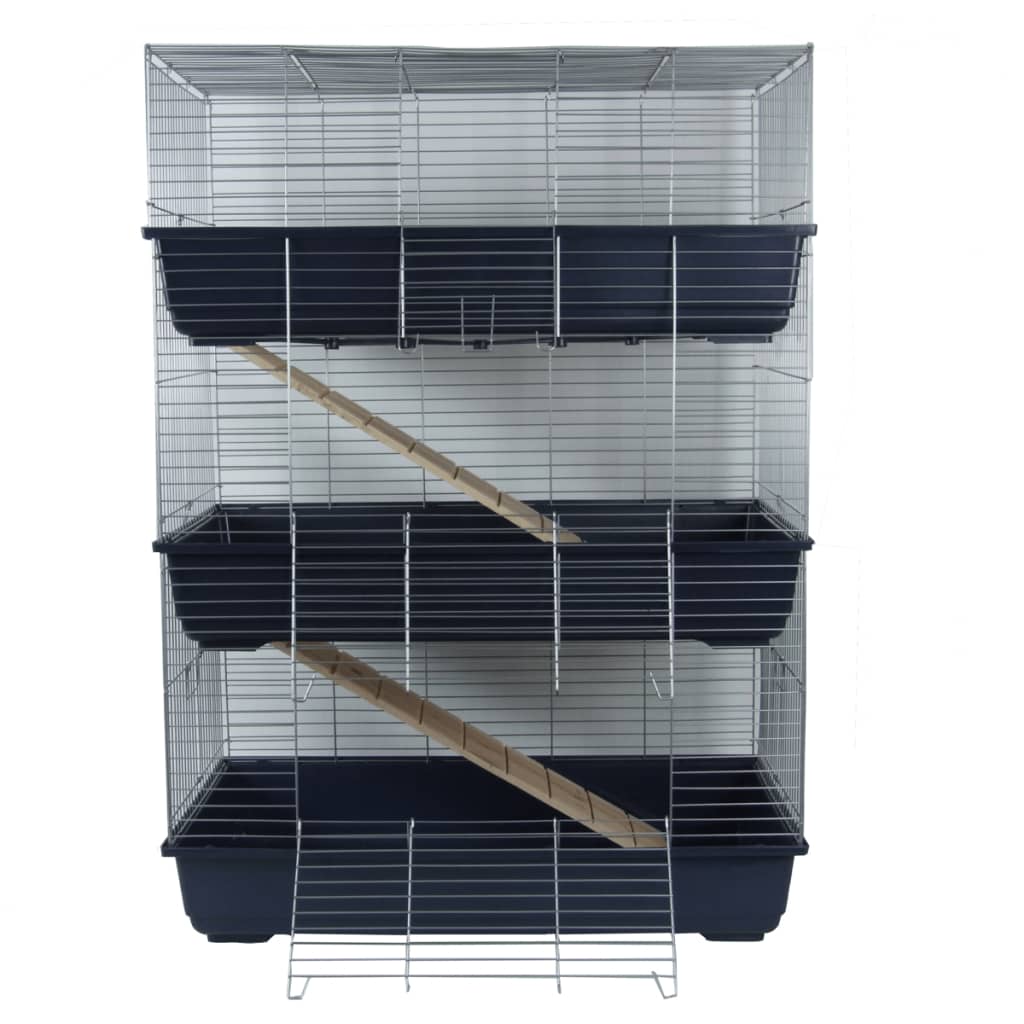 @pet @pet Rabbit Cage mit 3 Böden 80x44x120 cm blau 25034