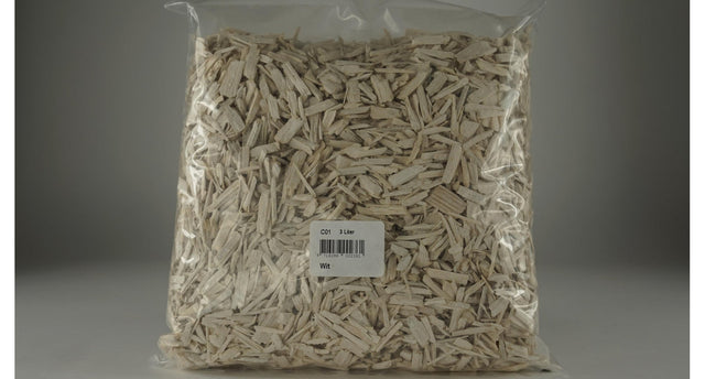 Houtsnippers - wit - zak per 5 liter - 10-20mm