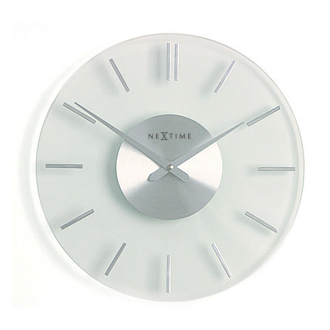 Nextime nextime ne-2632 wandklok dia. 31 cm, glas, stripe