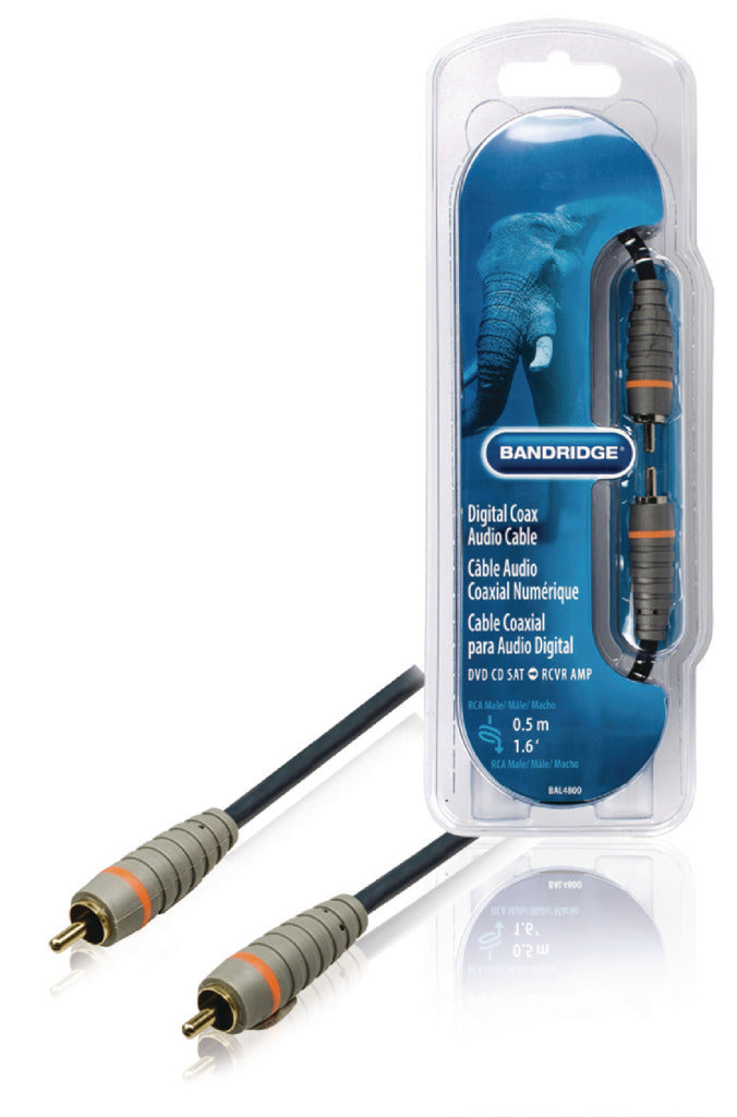 Bandridge bandridge bal4800 digitale coax-audiokabel 0,50 m