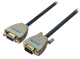 Bandridge bandridge bcl1002 vga verlengkabel vga male vga female 15-pins 2.00 m blauw