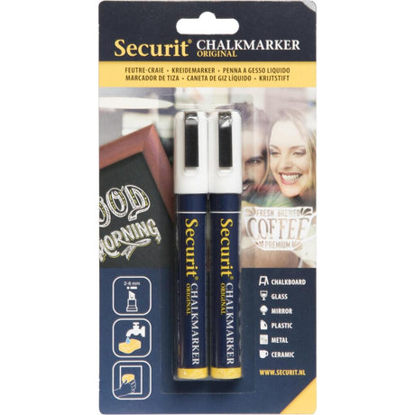 Quantore securit krijtstiften 2-6 mm wit 2 stuks