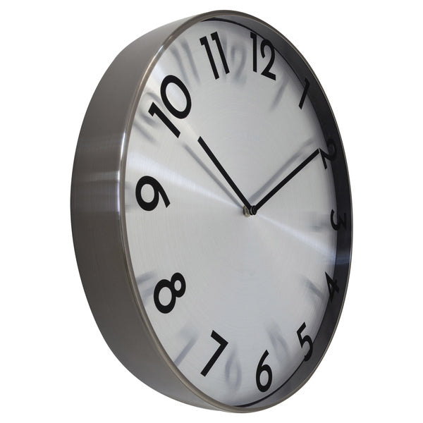 Nextime nextime ne-3289gs metalen wandklok 40cm -stille klok metaal reflection