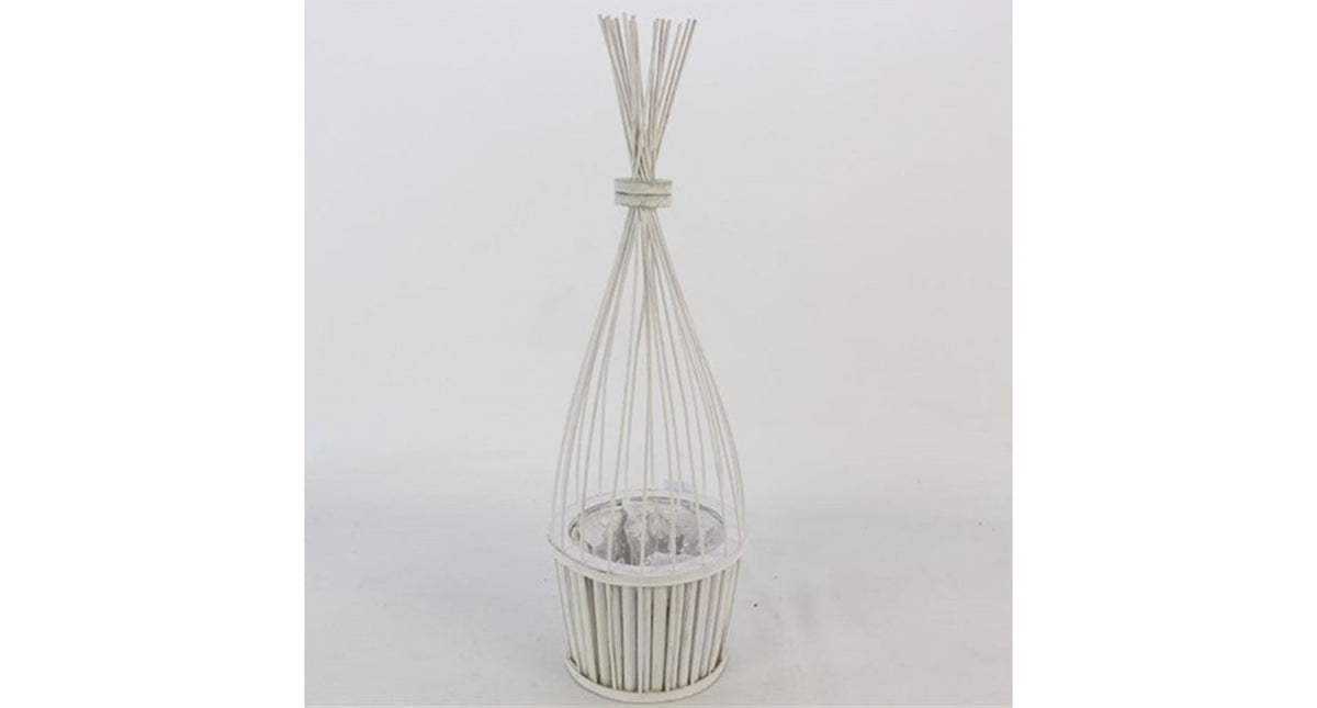 Plantenbak shove cane white wash 58 cm