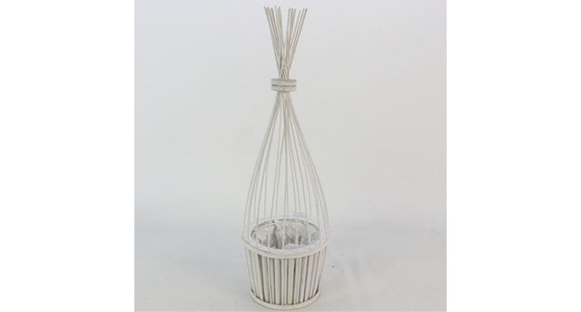 Plantenbak shove cane white wash 58 cm