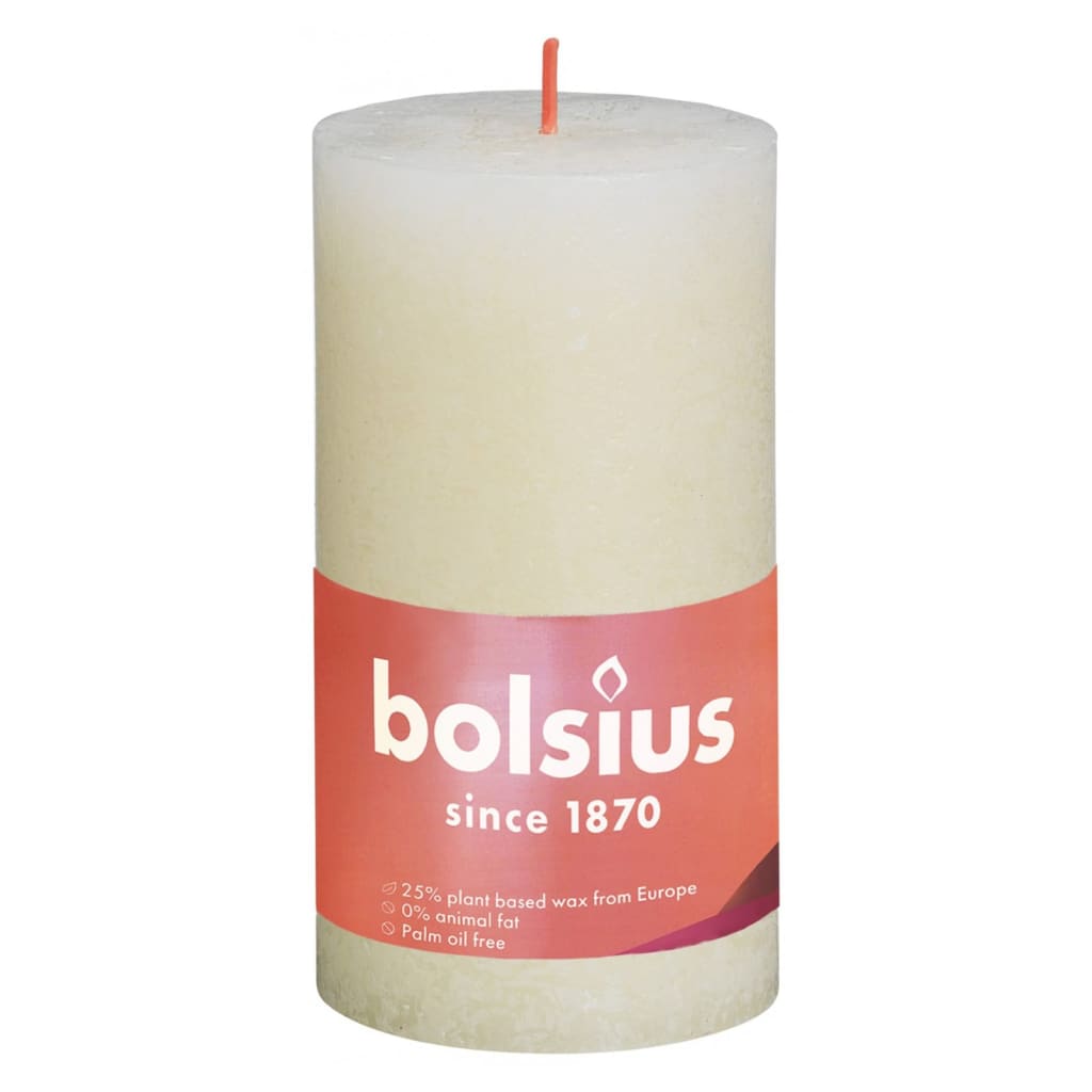 Bolsius Bolsius Stollen Shine 4 St Rustic 130x68 mm mjuk pärla färgad