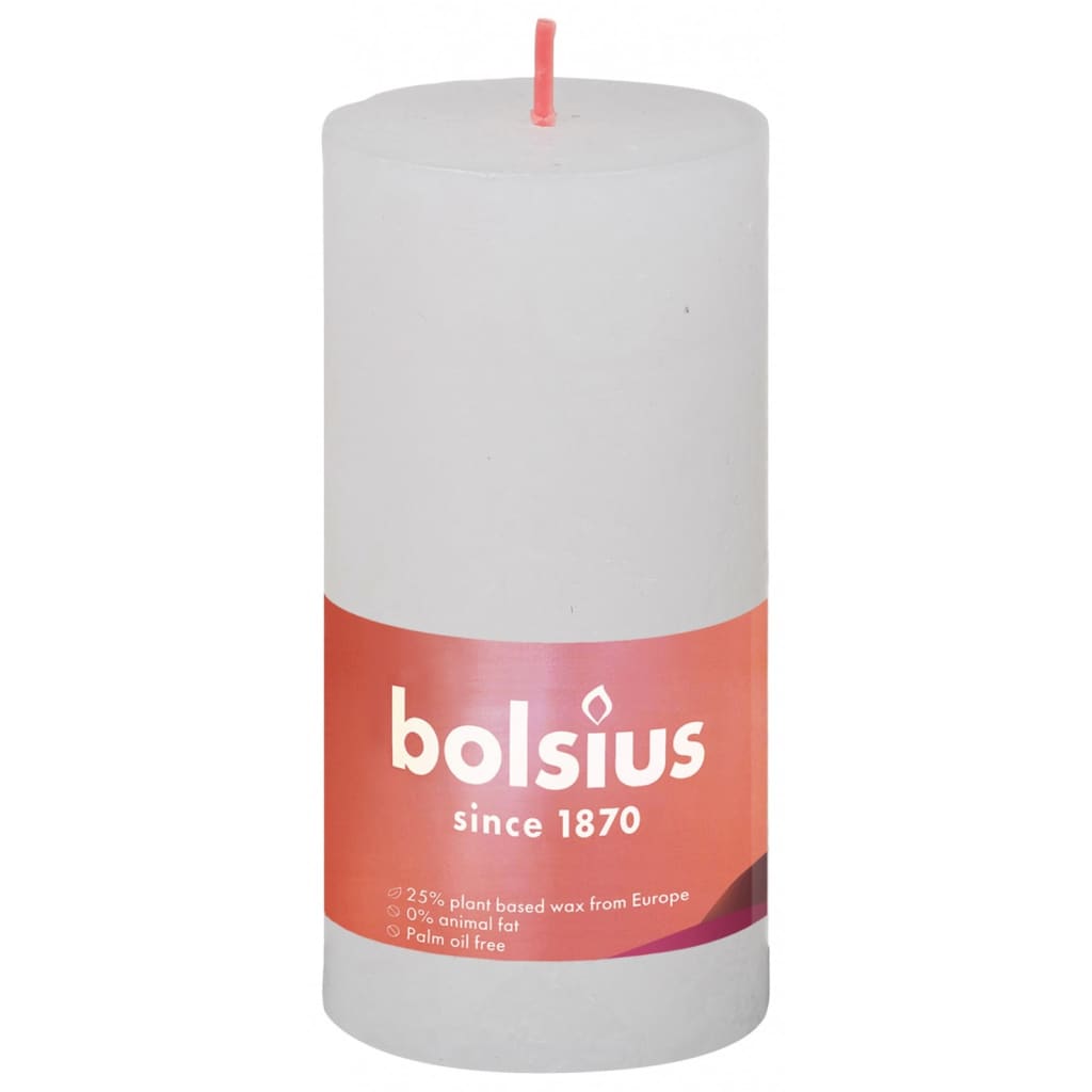 Bolsius Bolsius Stollen Shine 8 st Rustic 100x50 mm Cloudy White