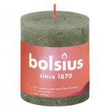 Bolsius Bolsius Stollen SHINE 4 ST Rustic 80x68 mm fresh olive colored