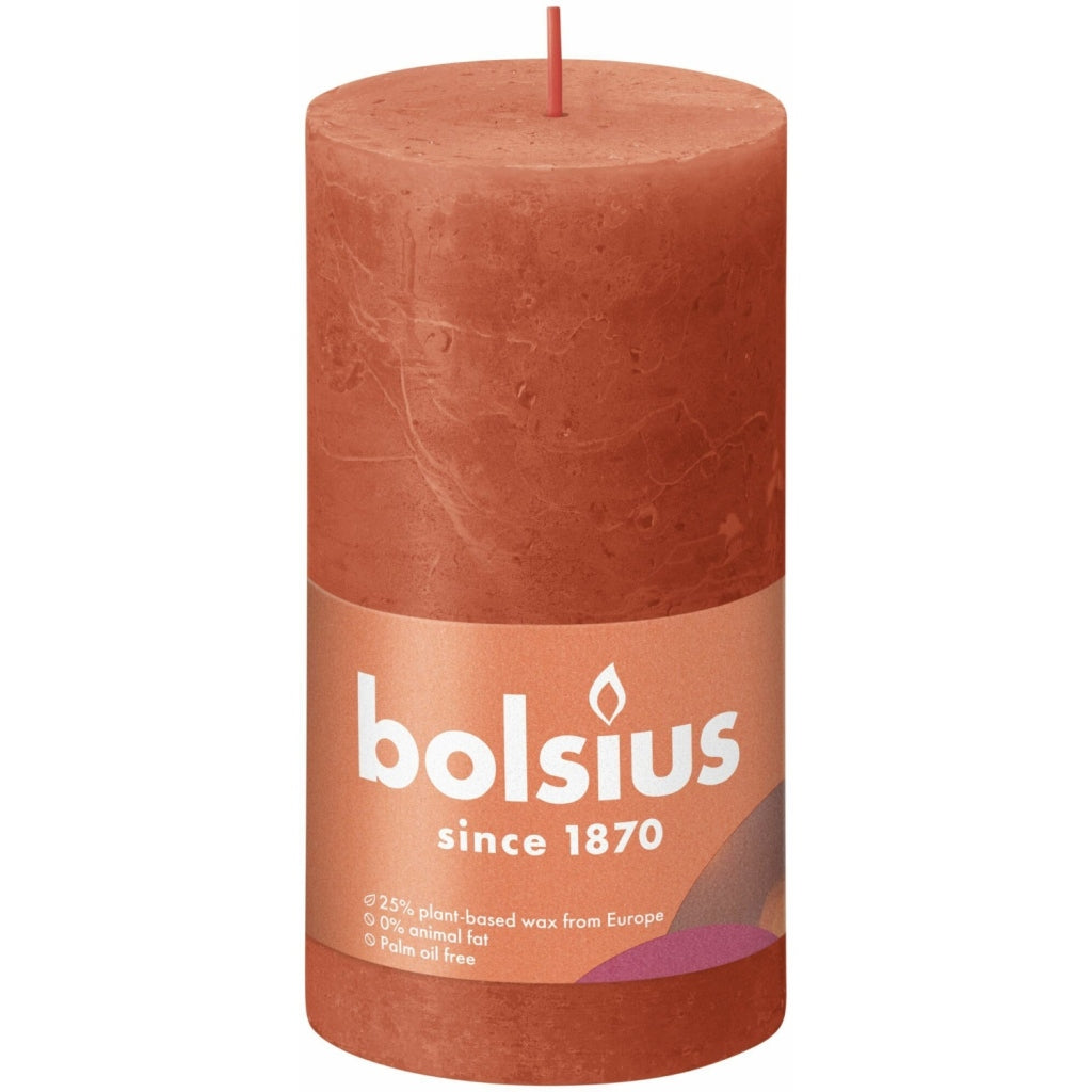 Bolsius Stub candle Rustic 13x6.8 cm earthly orange