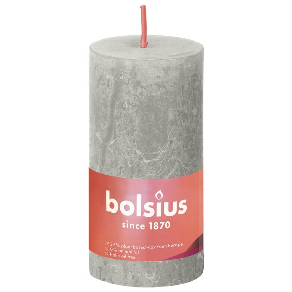 Bolsius Bolsius Stollen Shine 8 St Rustic 100x50 mm grigio sabbioso