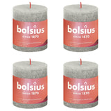 Bolsius Bolsius Stollen SHINE 4 ST Rustic 80x68 mm sand gray